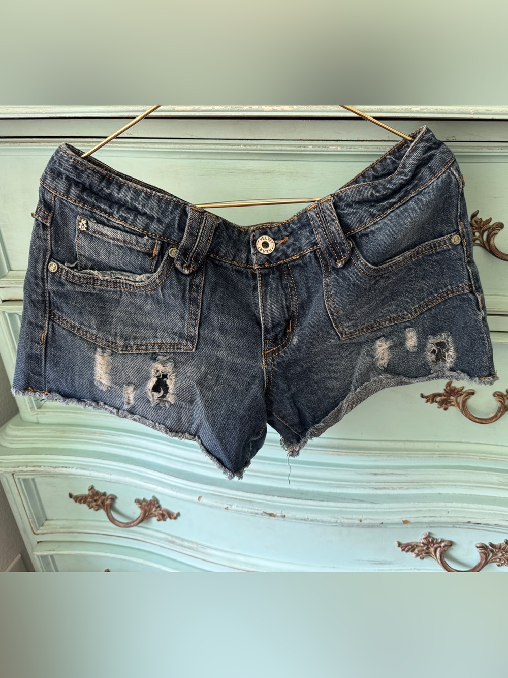 Velvet Heart Indigo Denim Jeans with Contrast Topstitching